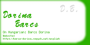 dorina barcs business card
